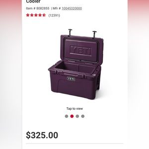 Brand new YETI TUNDRA 45 NORDIC PURPLE 34 qt Hard Cooler